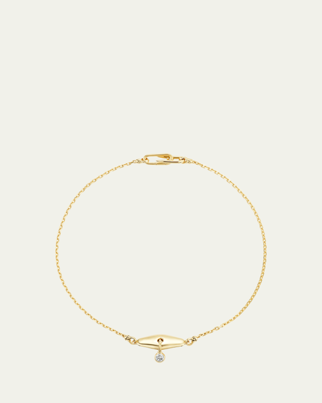 18K Yellow Gold Pierced Vessel Diamond Necklace